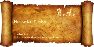 Nemoda Andor névjegykártya